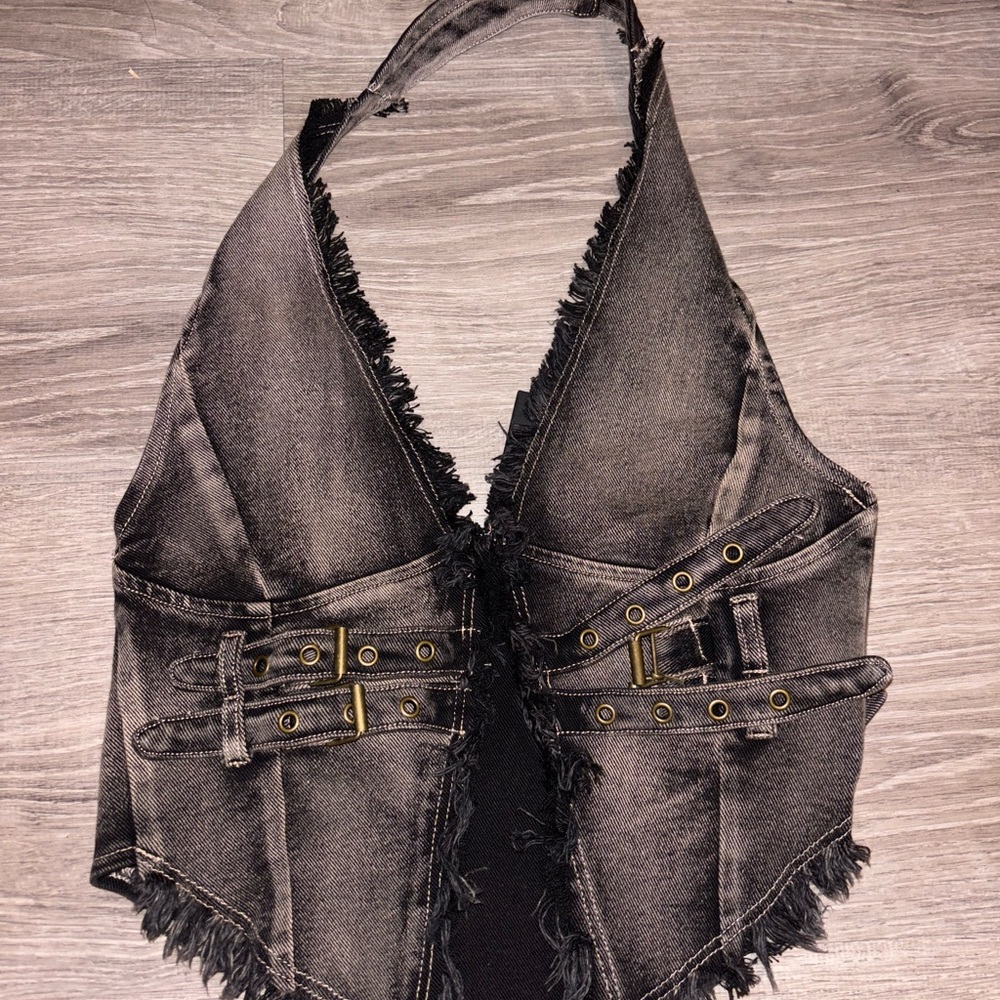 Outcast Black Denim Vest